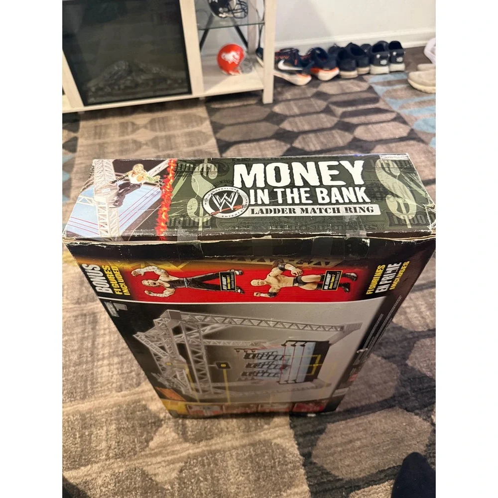 WWE Money in the Bank Ladder Match Ring Jakks Pacific 22in Playset Figures Boxed